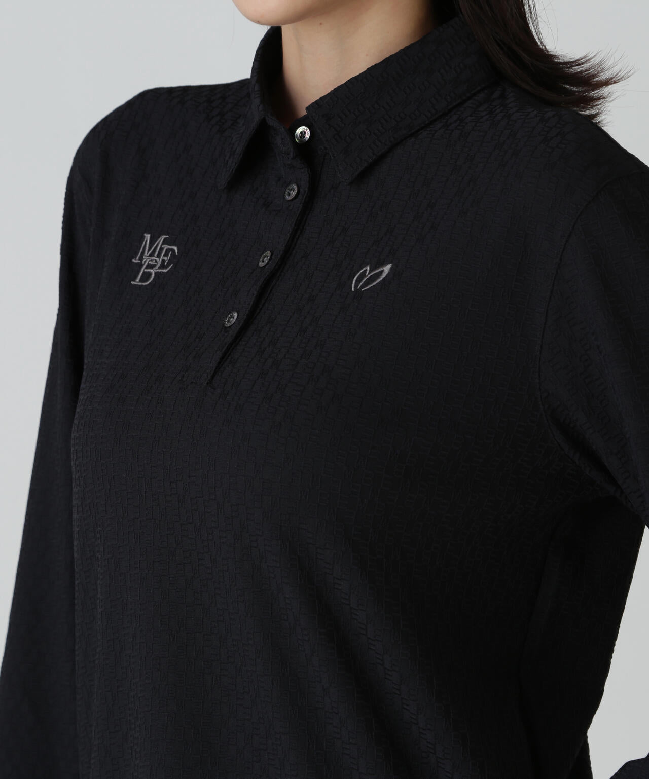 リンクスロゴジャガード長袖ポロシャツ | MASTER BUNNY EDITION