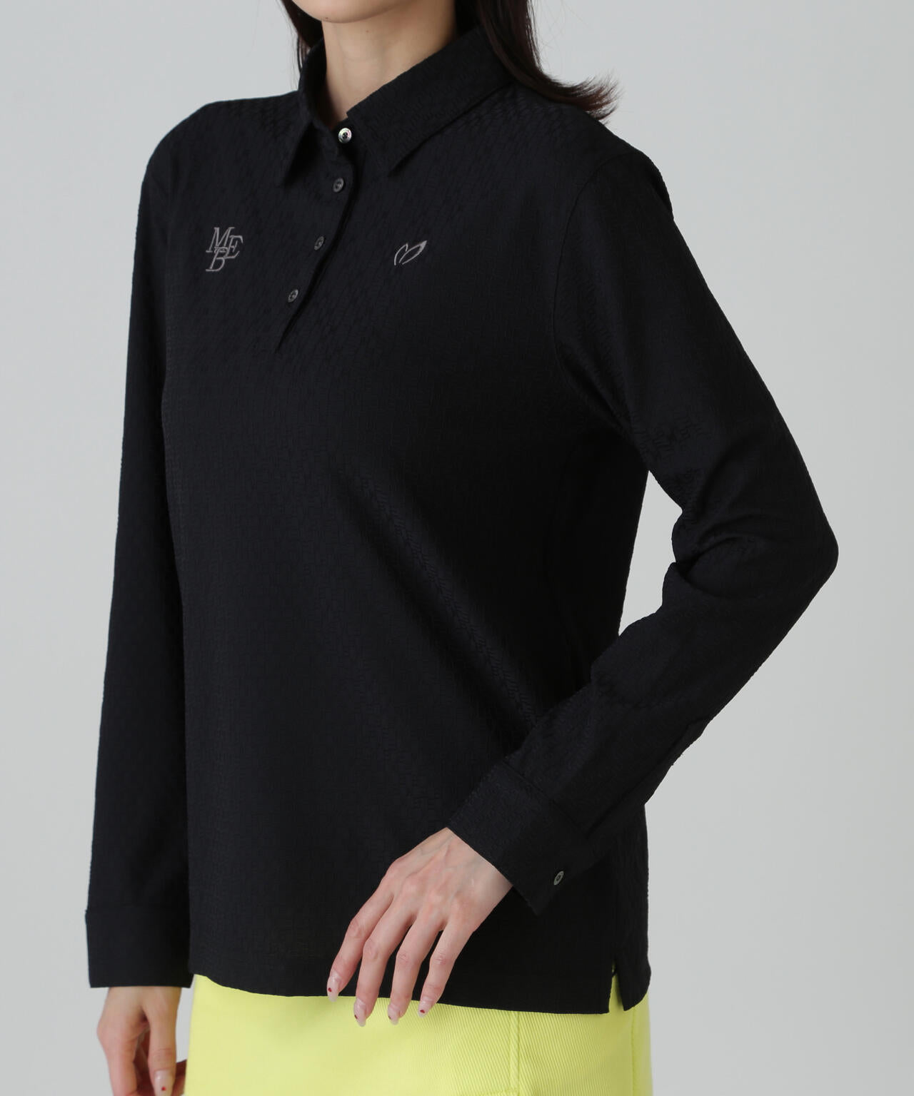 リンクスロゴジャガード長袖ポロシャツ | MASTER BUNNY EDITION