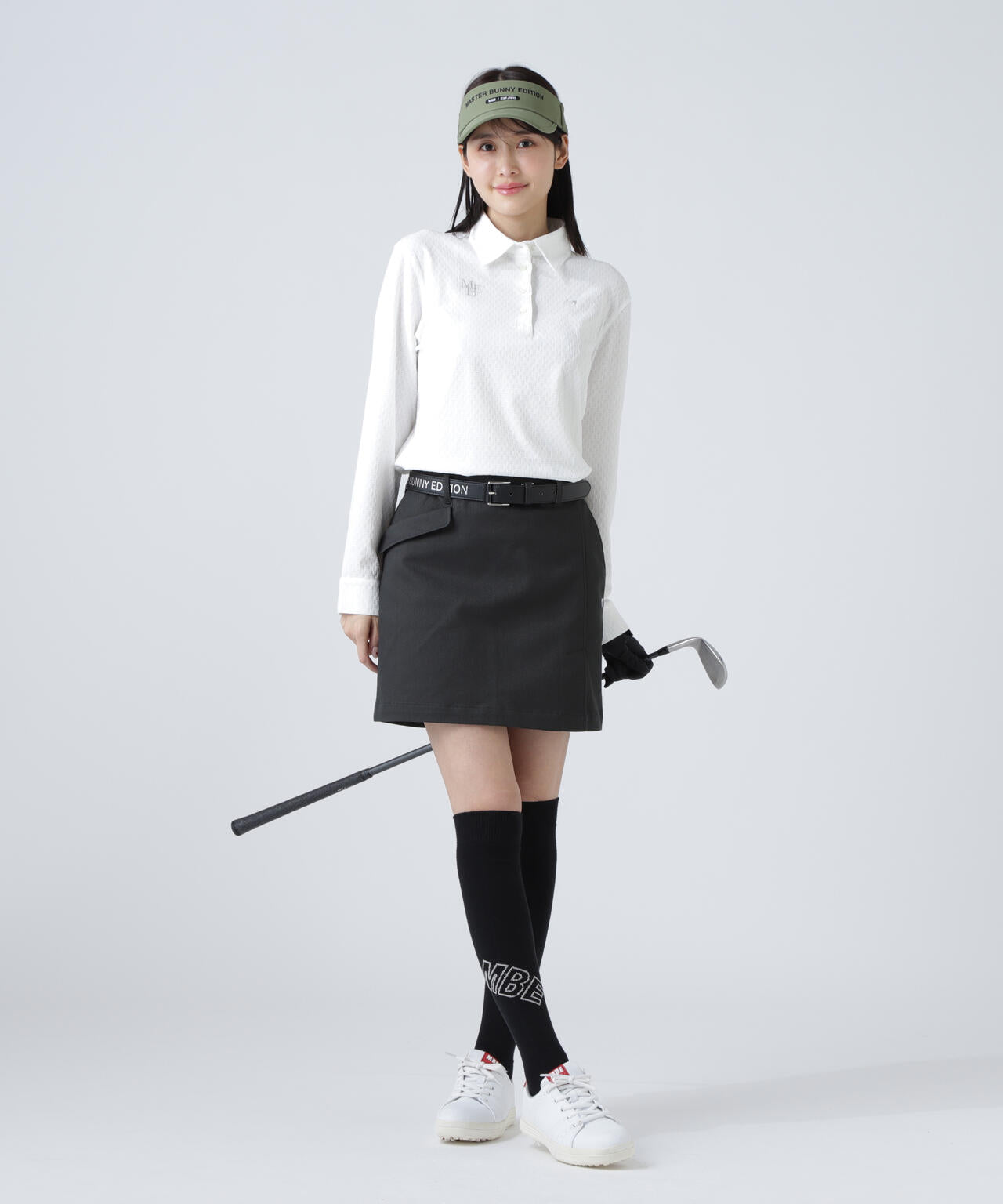 リンクスロゴジャガード長袖ポロシャツ