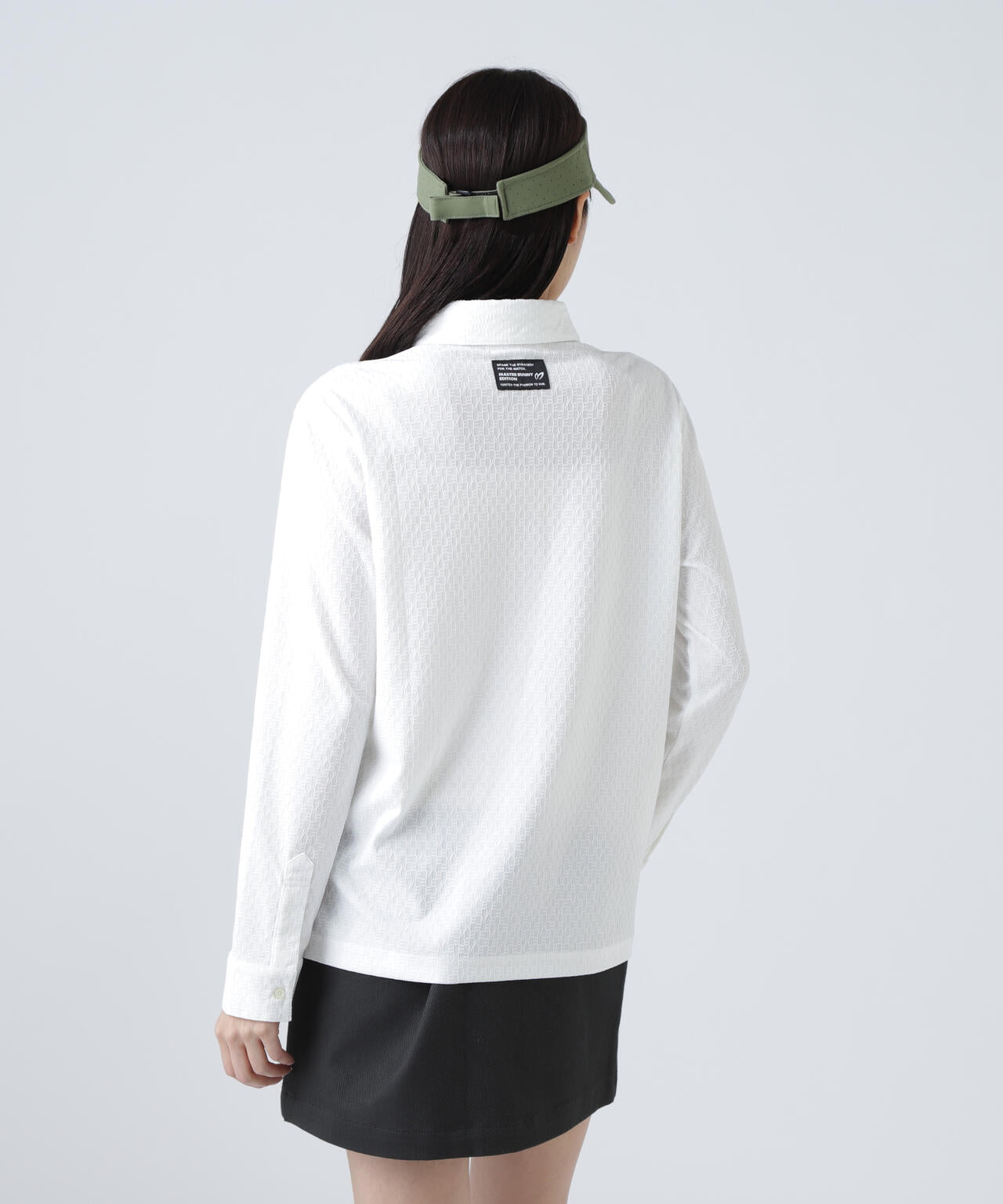 リンクスロゴジャガード長袖ポロシャツ