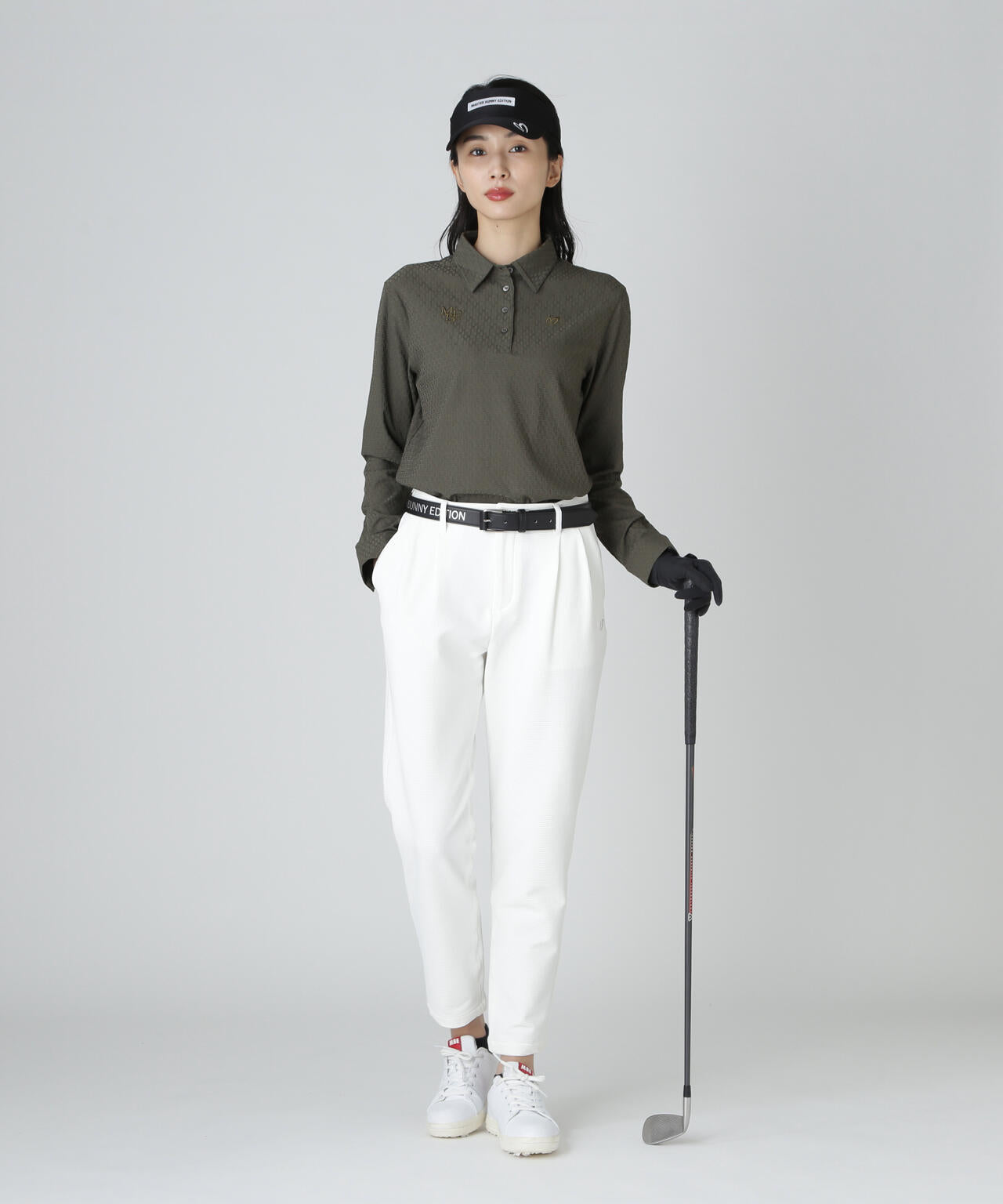 リンクスロゴジャガード長袖ポロシャツ | MASTER BUNNY EDITION