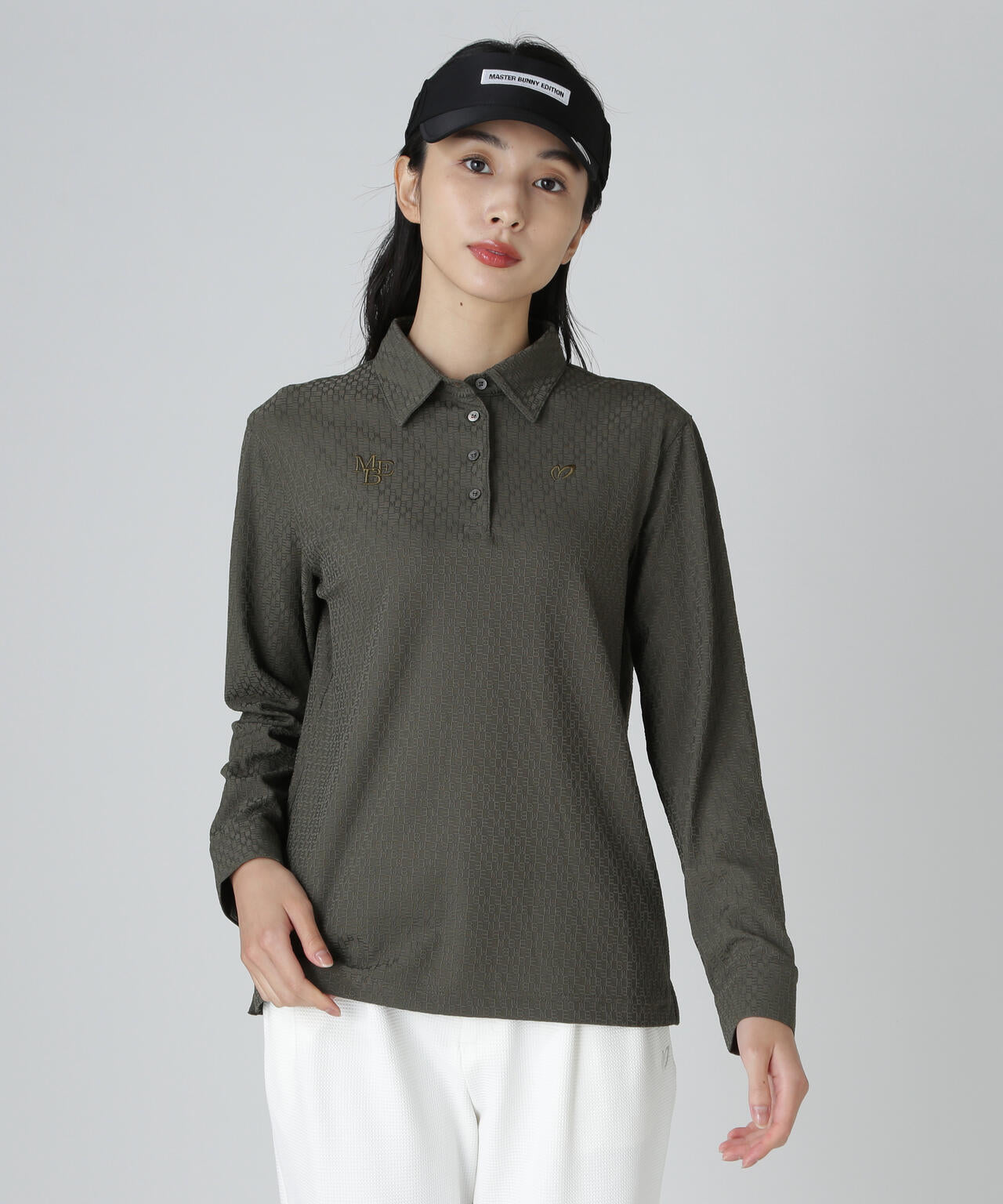 リンクスロゴジャガード長袖ポロシャツ | MASTER BUNNY EDITION