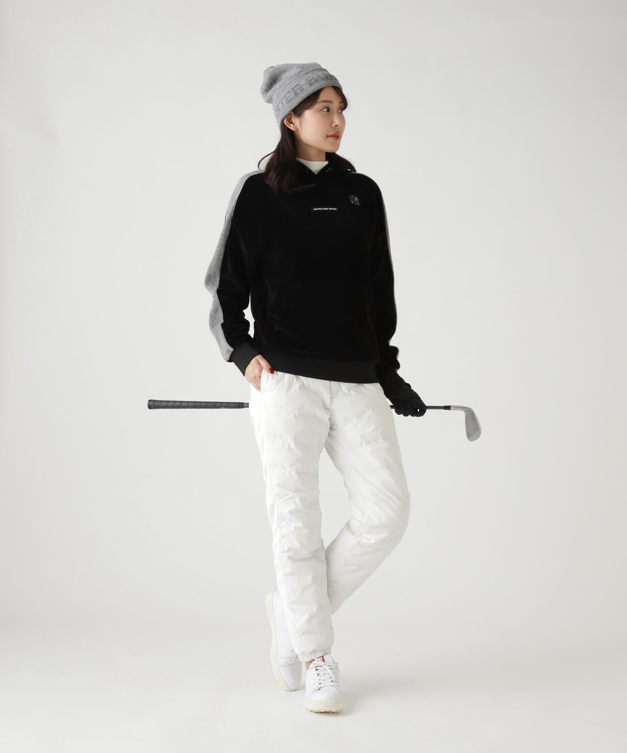 【岩井ツインズコラボカラーあり】ベロアフーディプルオーバー