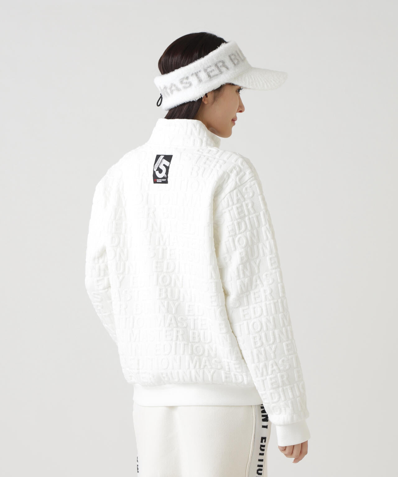 ロゴキルトジャガードハーフジップアップ