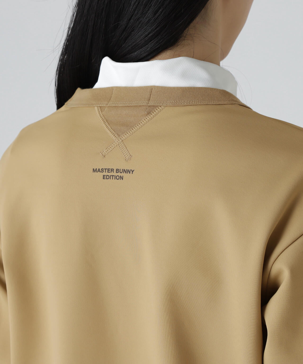 MASTER BUNNY EDITION スウェットセットアップ アイボリー 起毛トリコットクルーネックプルオーバー | MASTER BUNNY EDITION