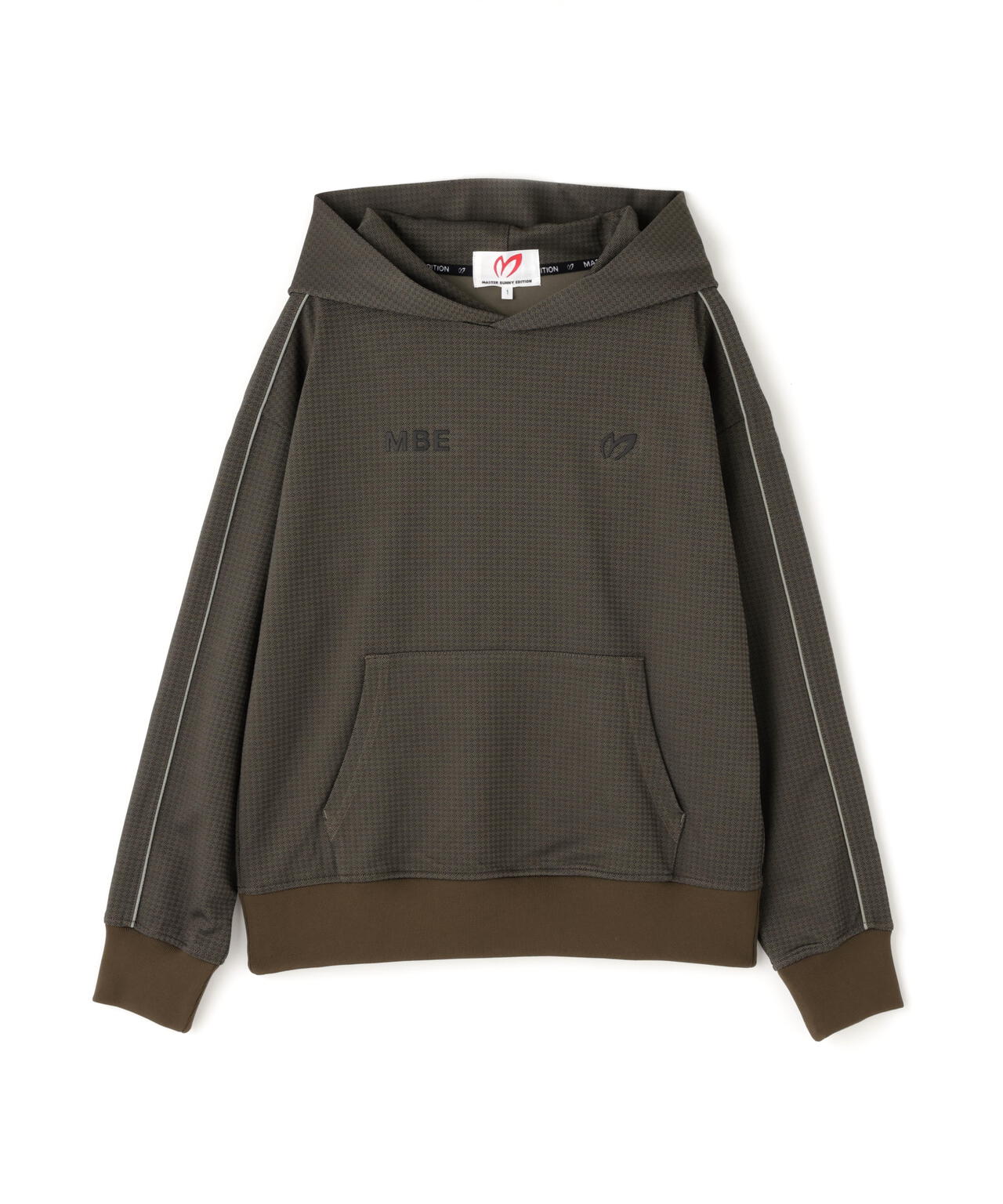 幾何学柄ジャガード フーディプルオーバー