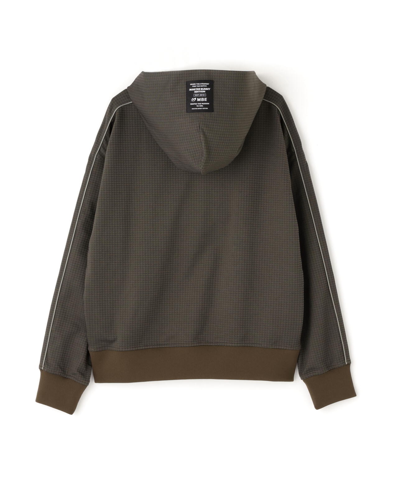 幾何学柄ジャガード フーディプルオーバー