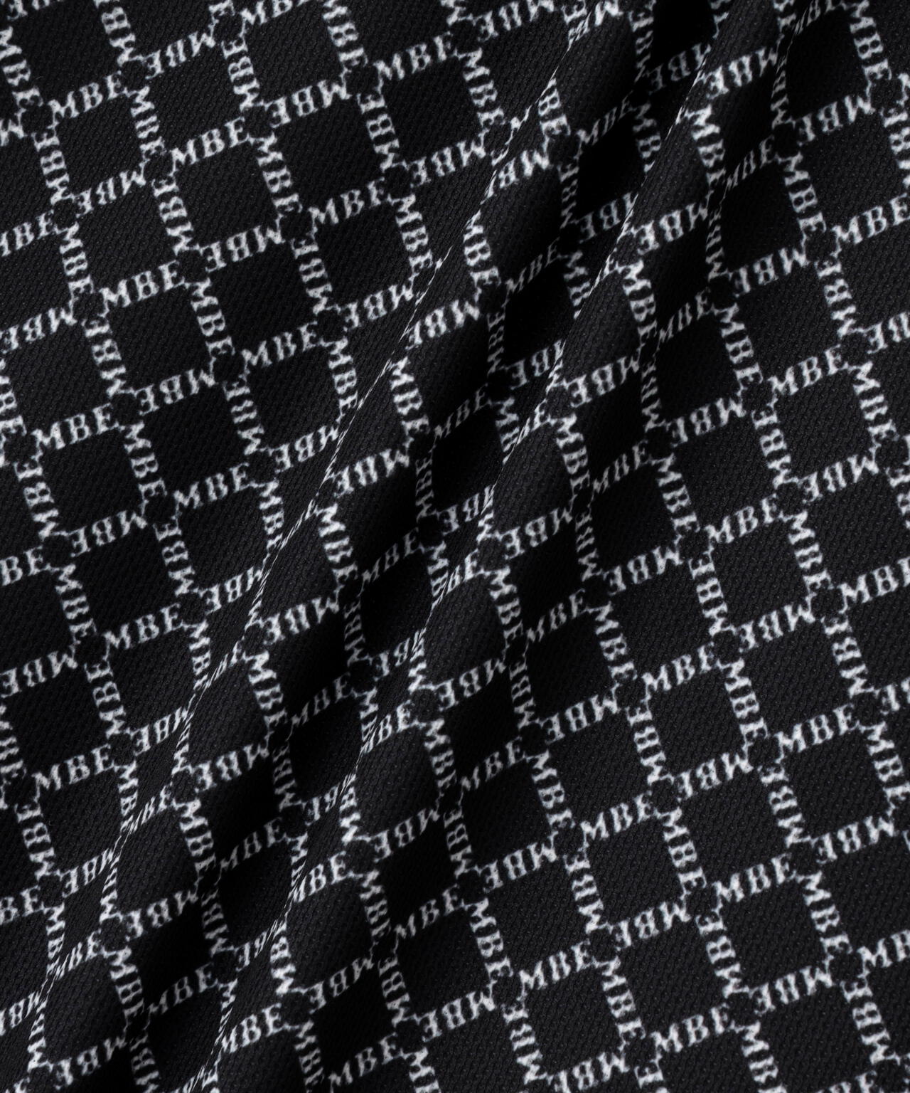 SPXカラミメッシュMBEボックスプリント長袖モックネック