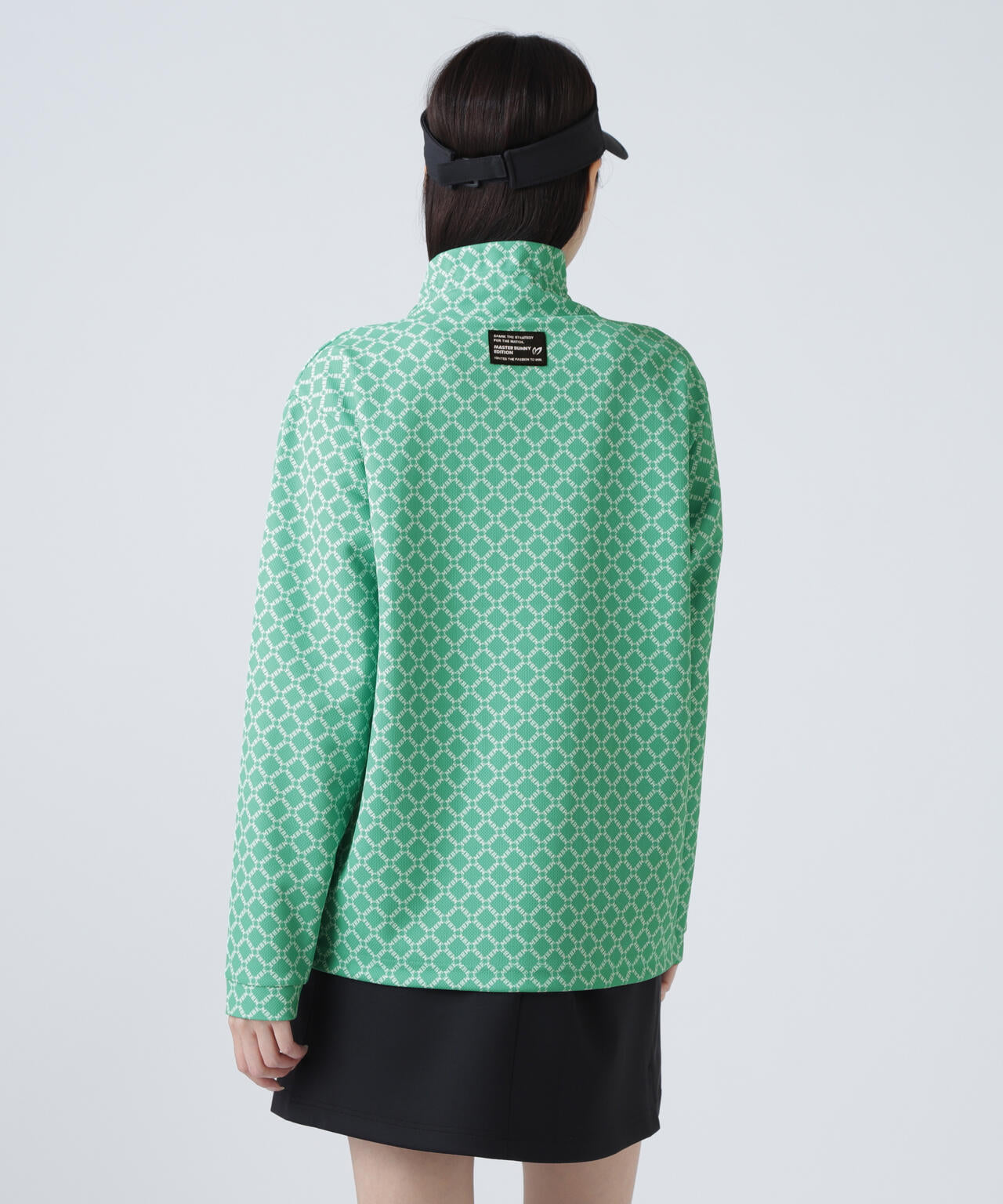 SPXカラミメッシュMBEボックスプリント長袖モックネック