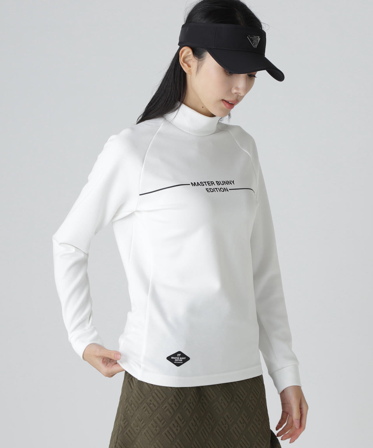 T/Rダンボール長袖ハイネックカットソー