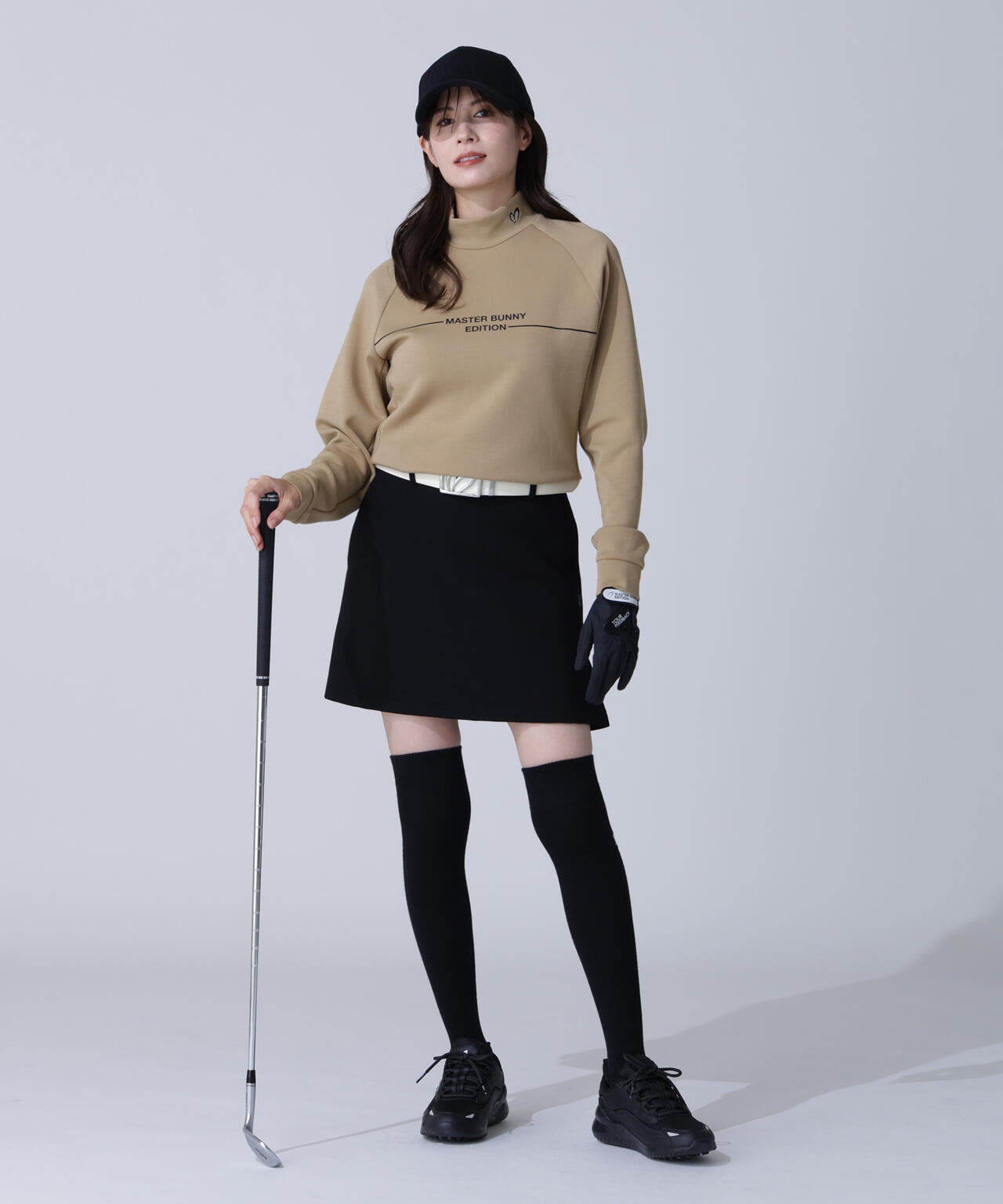 T/Rダンボール長袖ハイネックカットソー