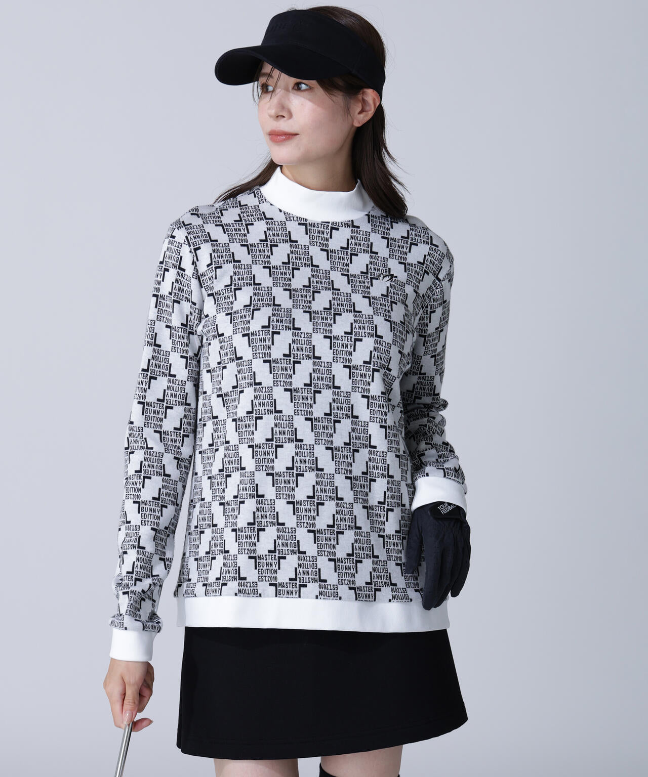 【新品未使用タグ付】マスターバニーエディション モックネック長袖シャツ 2025年最新】マスターバニー(Master Bunny)の男性用ゴルフウェア