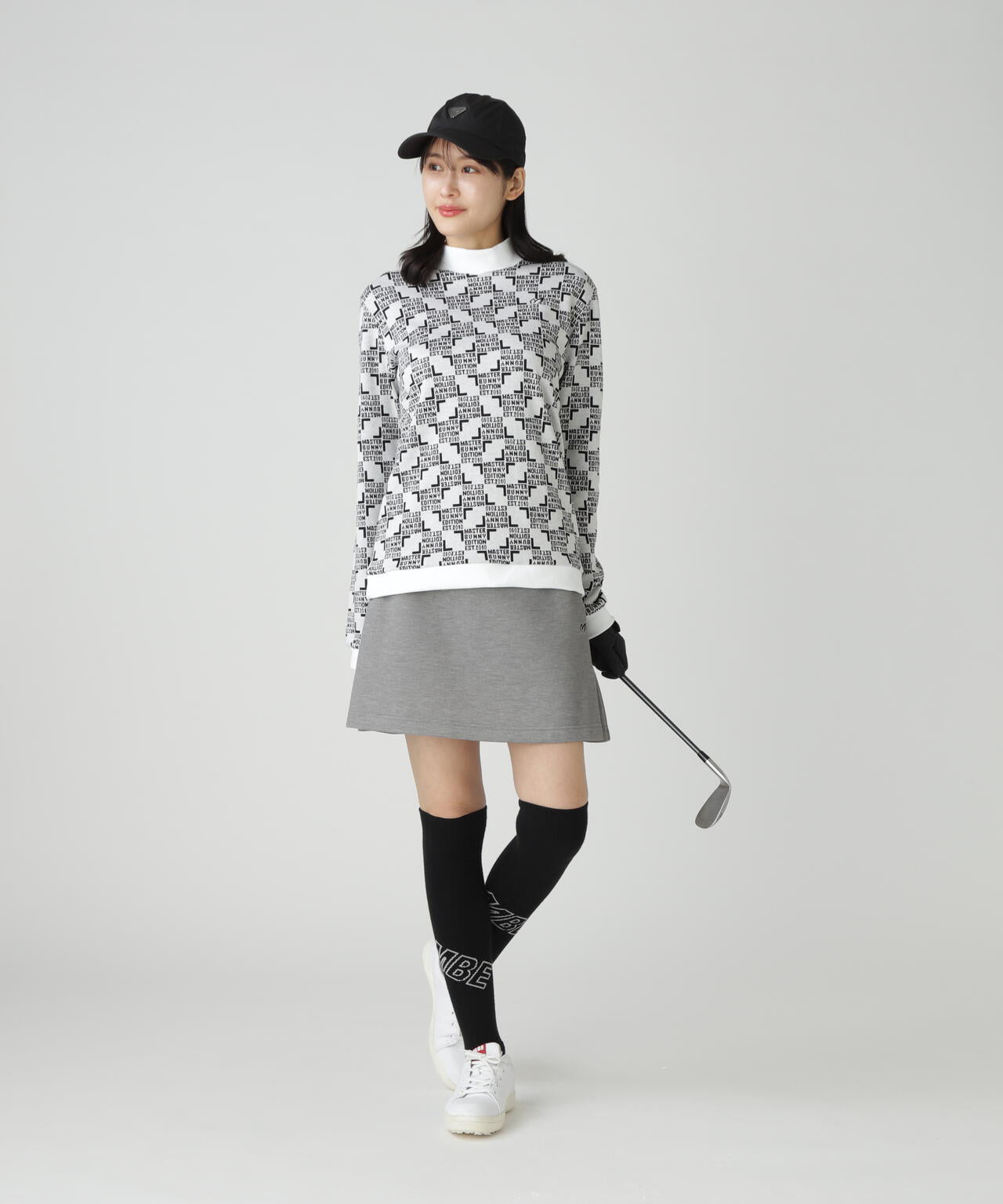 チェッカージャガード裏起毛長袖モックネックカットソー | MASTER