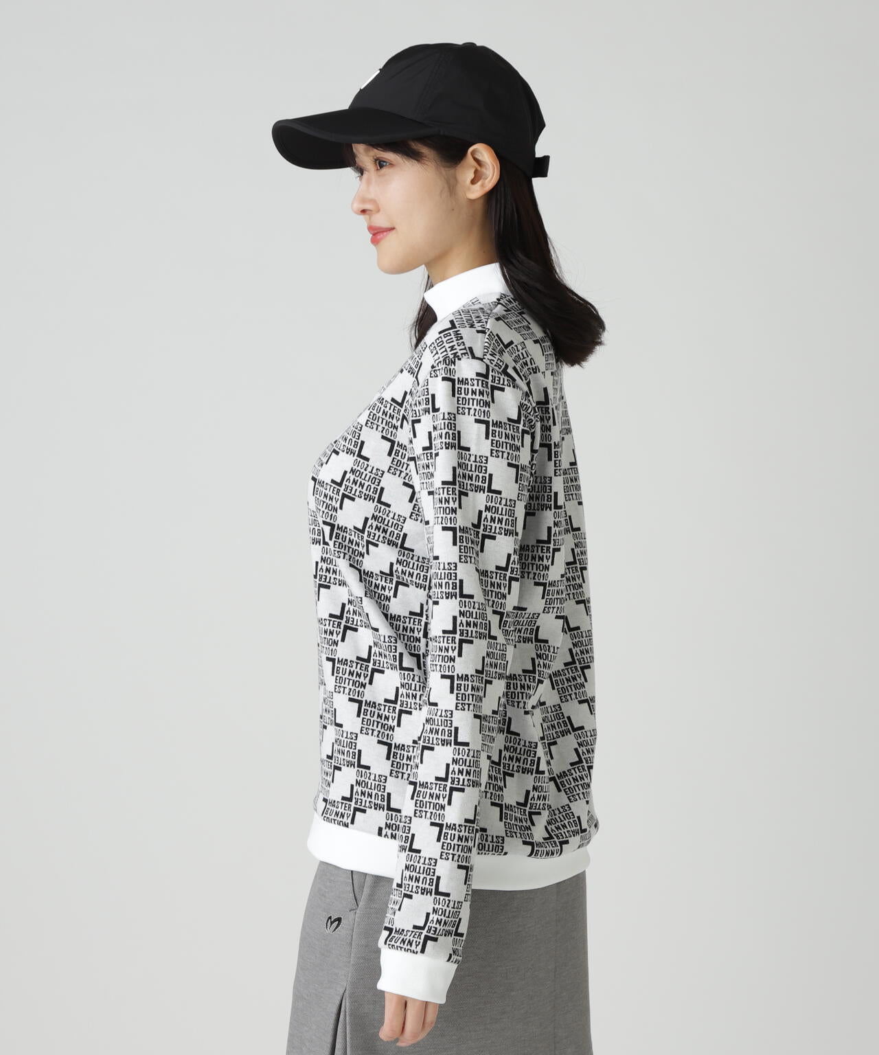 チェッカージャガード裏起毛長袖モックネックカットソー | MASTER