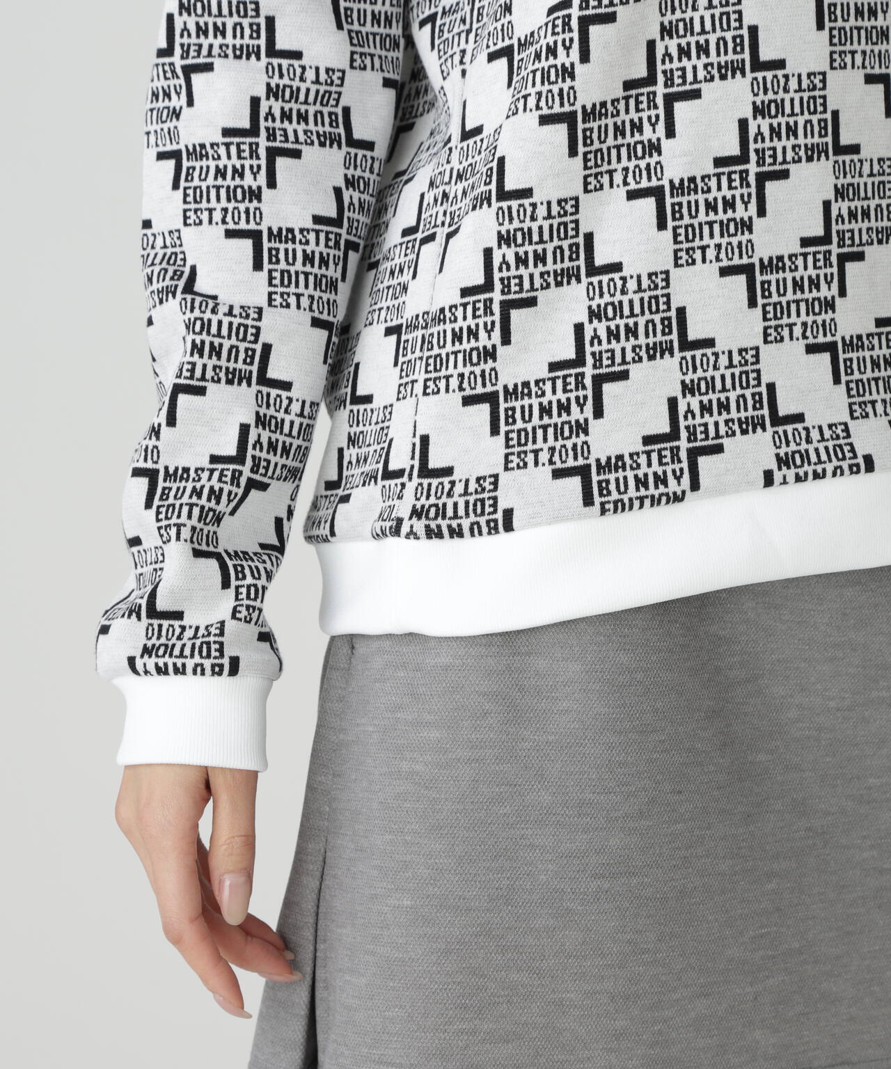 チェッカージャガード裏起毛長袖モックネックカットソー