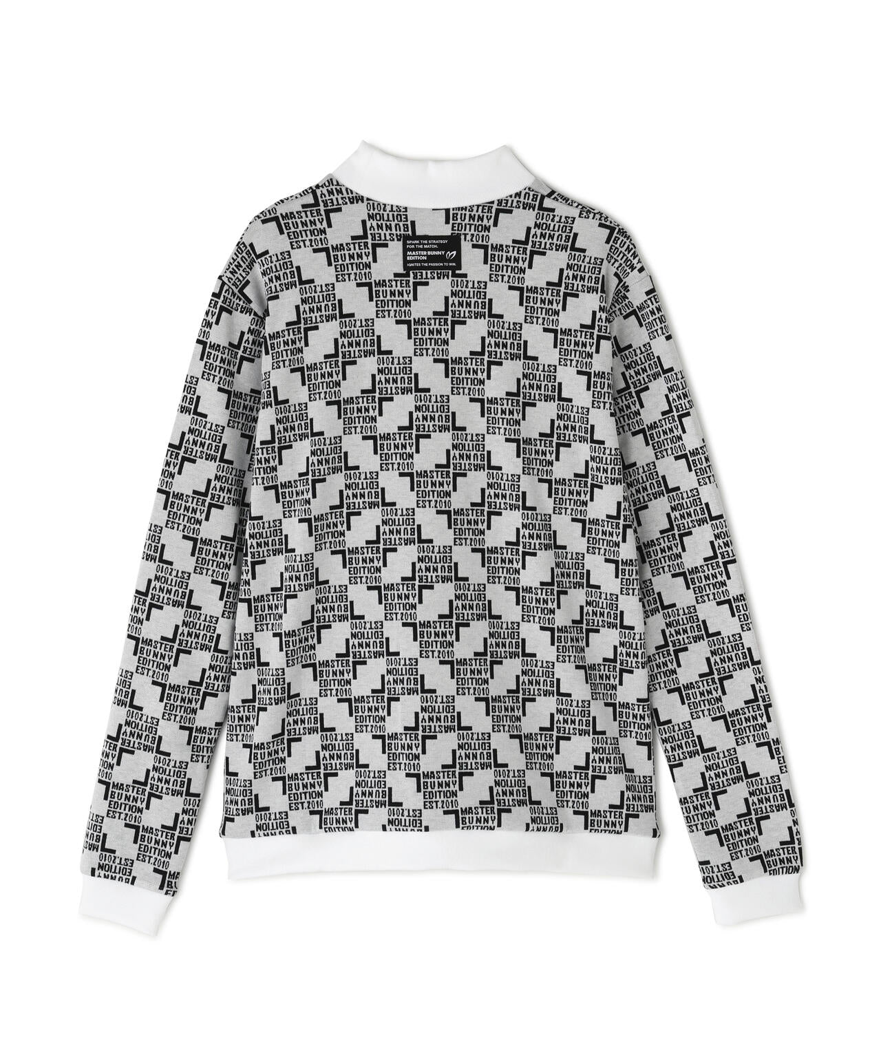 チェッカージャガード裏起毛長袖モックネックカットソー