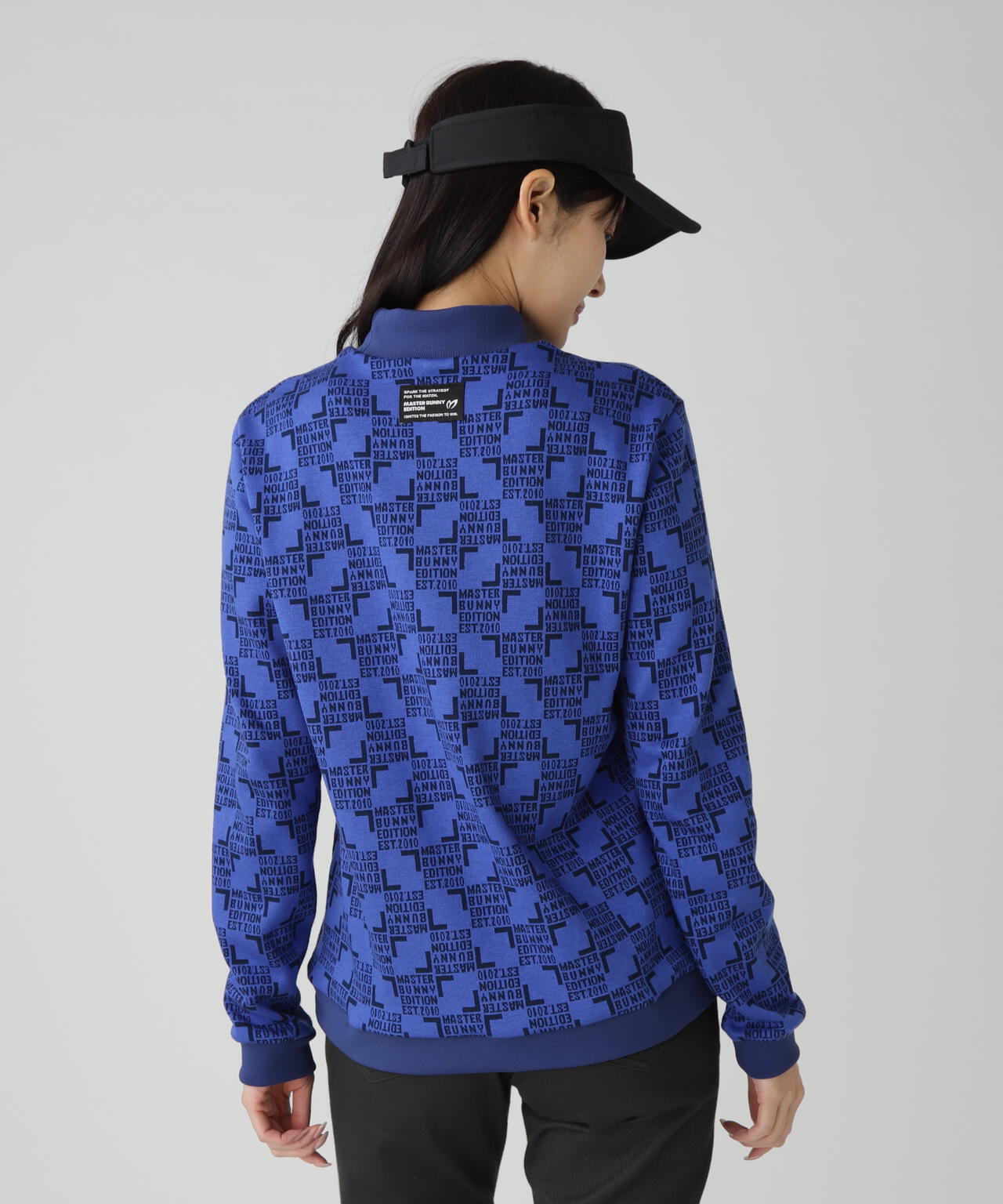 チェッカージャガード裏起毛長袖モックネックカットソー