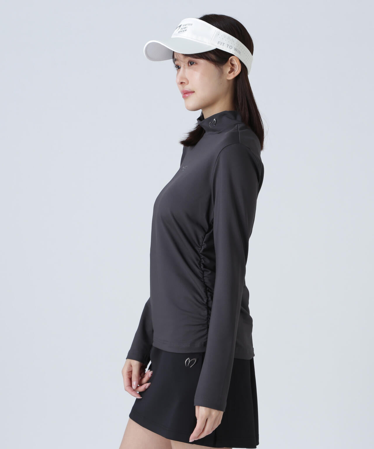 ドット長袖ハイネックカットソー