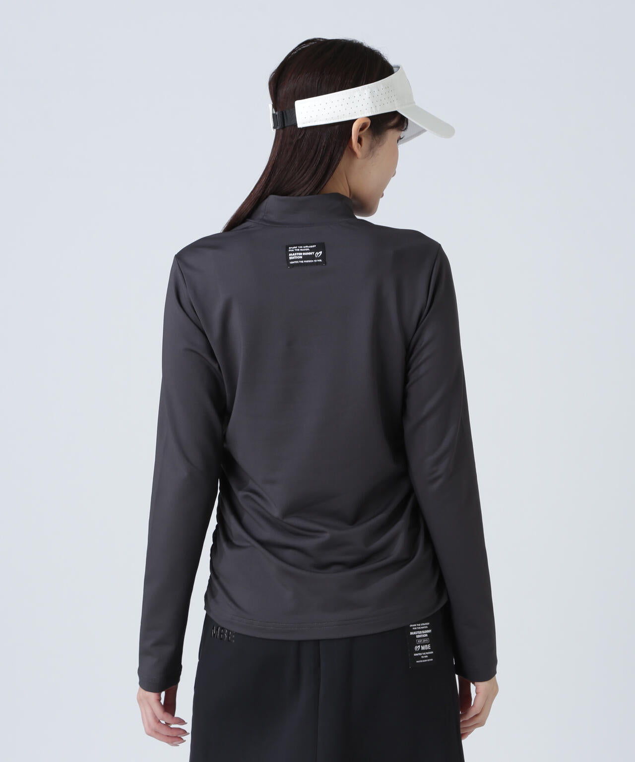 ドット長袖ハイネックカットソー