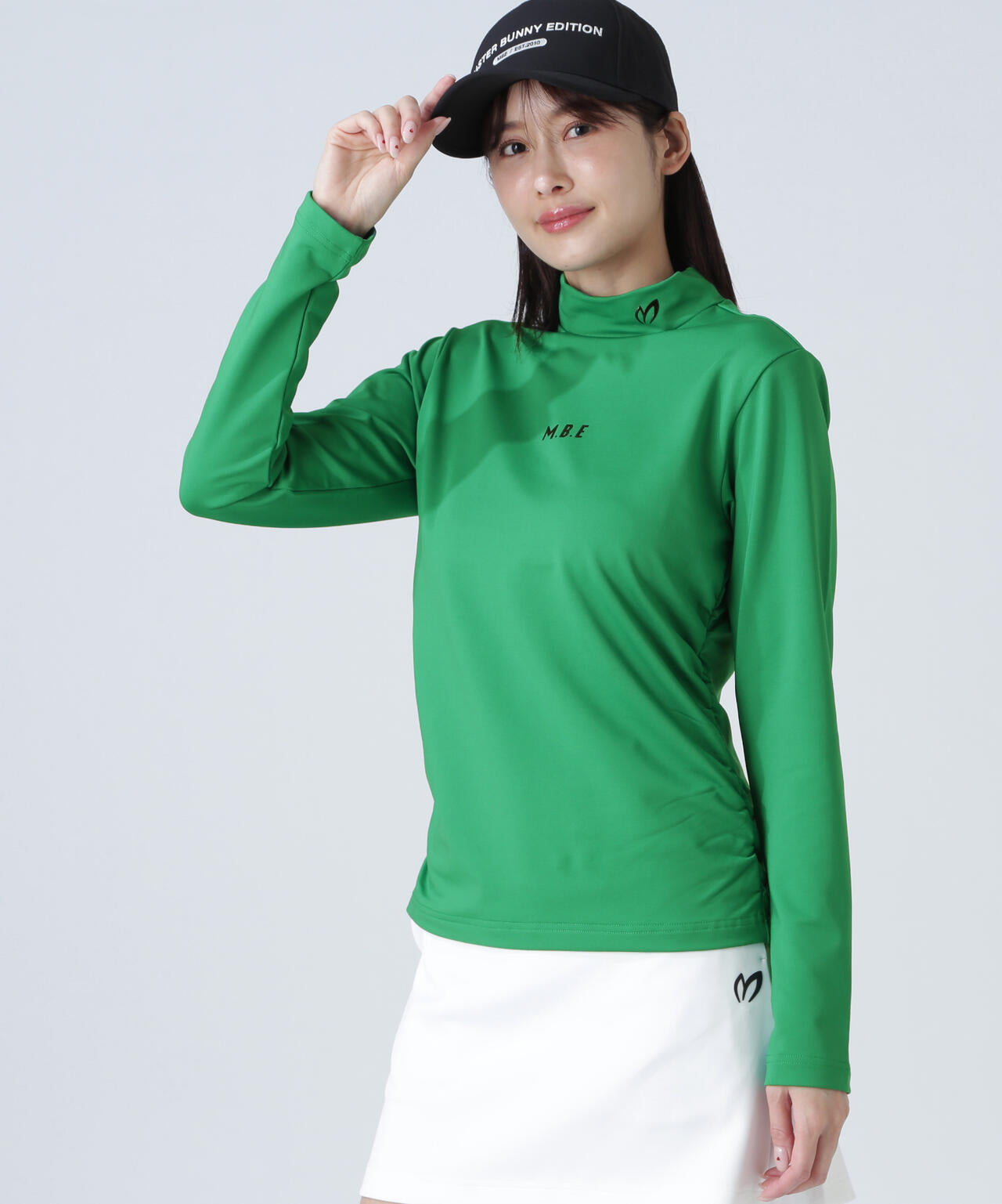 ドット長袖ハイネックカットソー