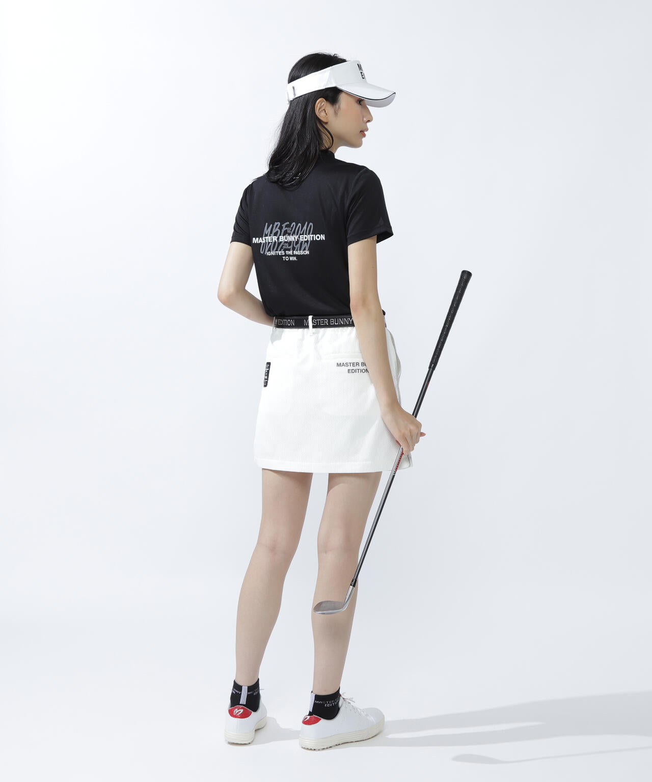 ベアメッシュ半袖モックネックカットソー