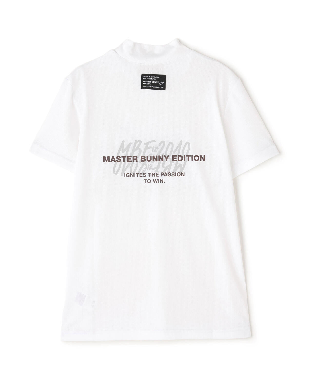 ベアメッシュ半袖モックネックカットソー