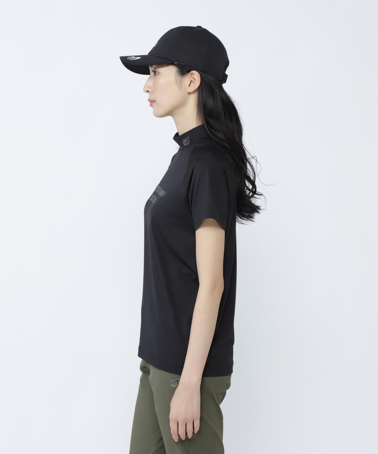 ブリスターストレッチ半袖ハイネックカットソー