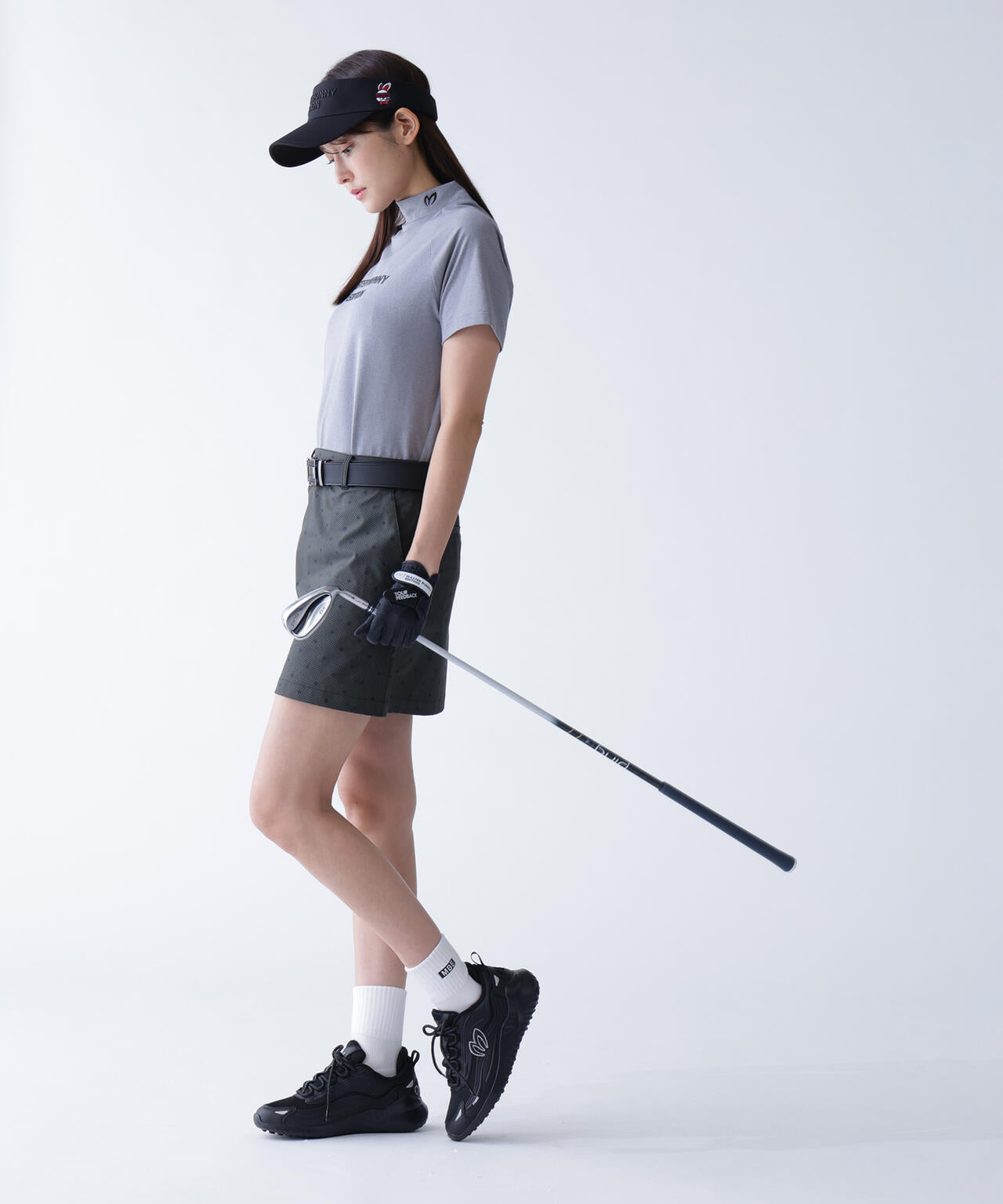 ブリスターストレッチ半袖ハイネックカットソー