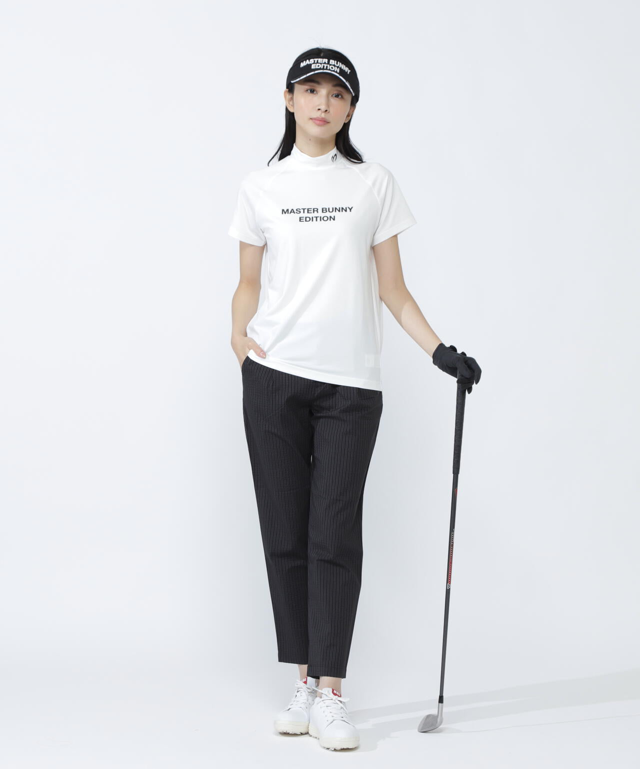 ブリスターストレッチ半袖ハイネックカットソー