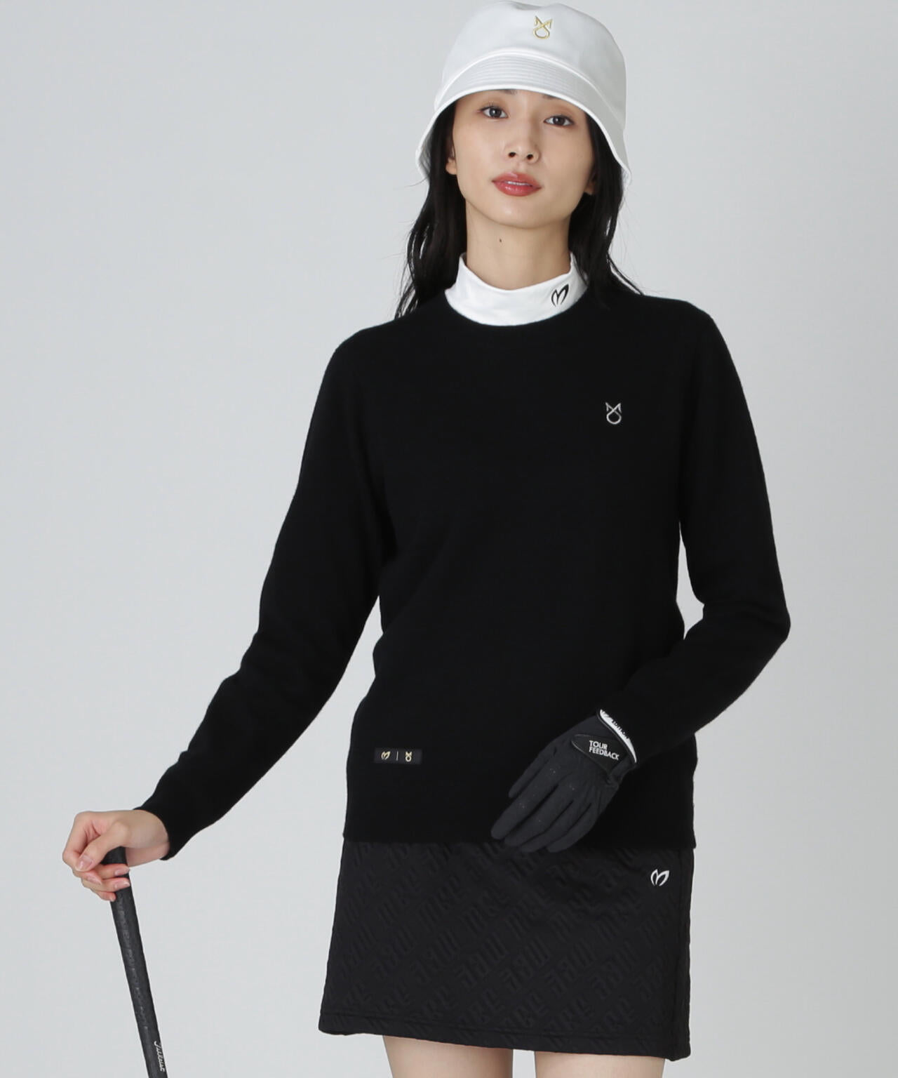 マスターバニーエディション カシミヤ クルーネック ＸL 上田桃子プロコラボカラーあり】カシミヤクルーネックニットプル