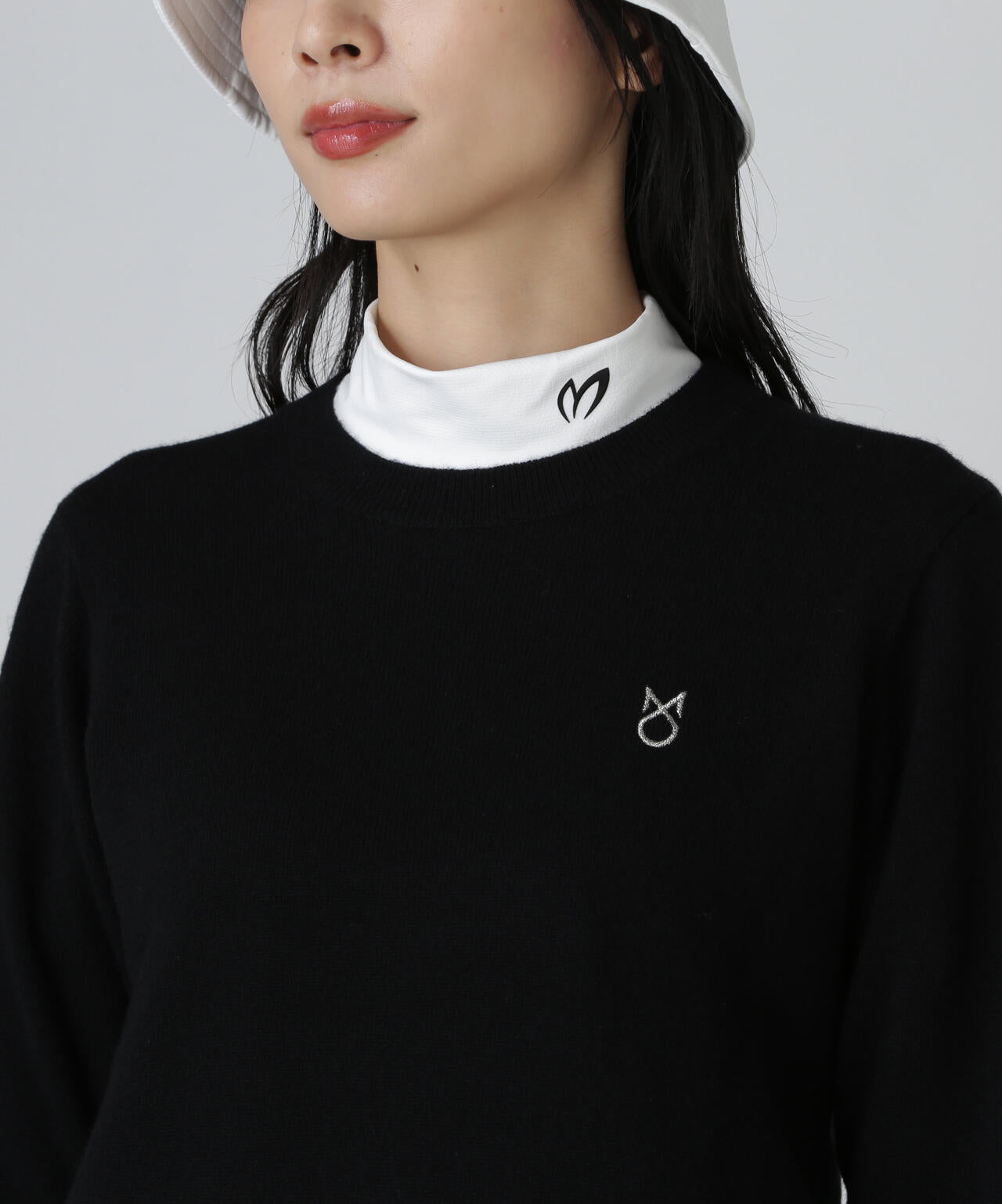 マスターバニーエディション カシミヤ クルーネック ＸL 上田桃子プロコラボカラーあり】カシミヤクルーネックニットプル