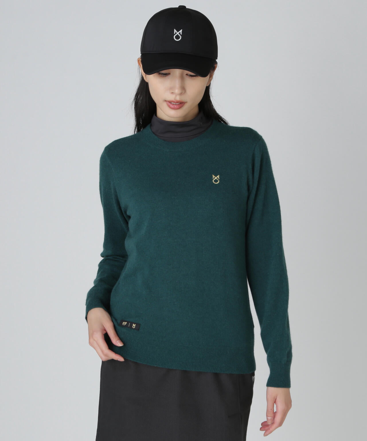 上田桃子プロコラボカラーあり】カシミヤクルーネックニットプル