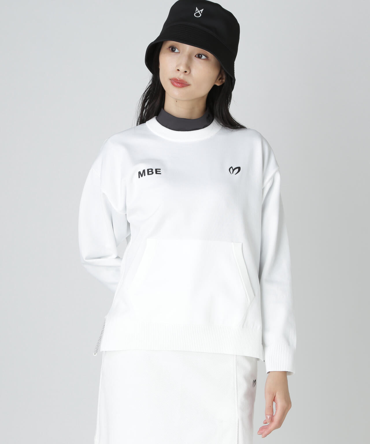 【上田桃子プロコラボカラーあり】クルーネックニットプルオーバー