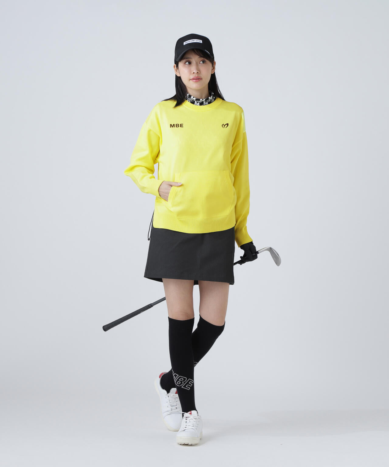 【上田桃子プロコラボカラーあり】クルーネックニットプルオーバー