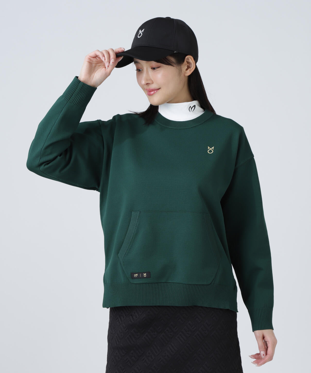 【上田桃子プロコラボカラーあり】クルーネックニットプルオーバー