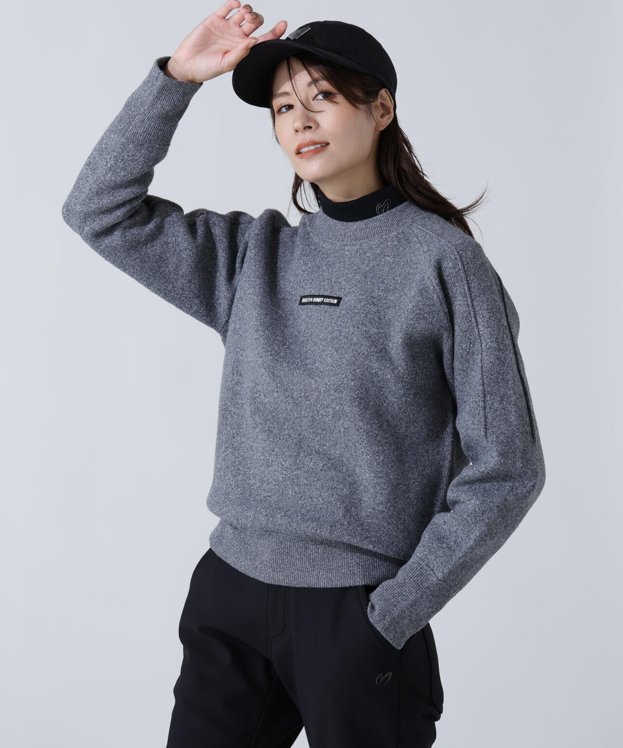 Ｗジャガードクルーネックニットプルオーバー