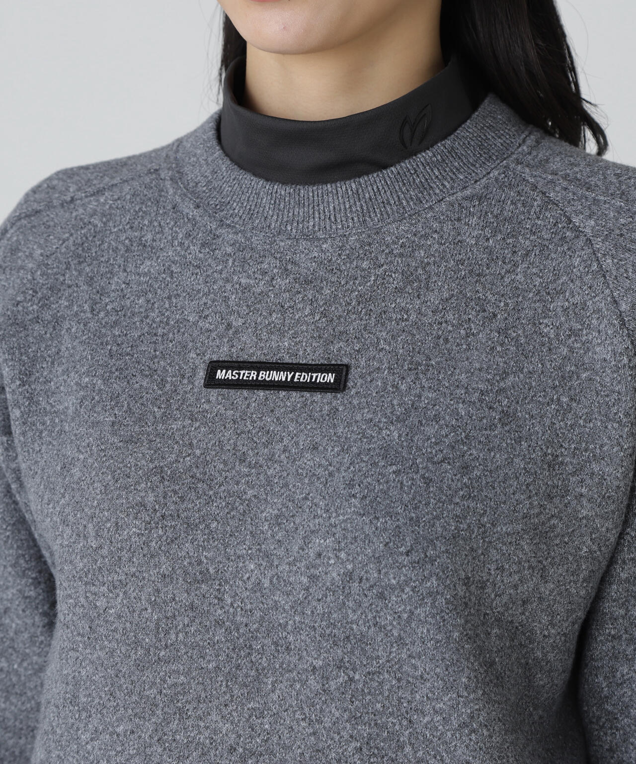 Ｗジャガードクルーネックニットプルオーバー