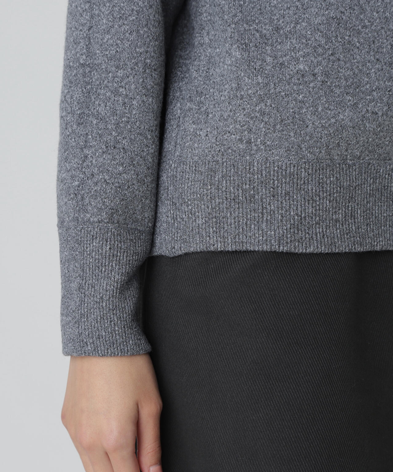 Ｗジャガードクルーネックニットプルオーバー