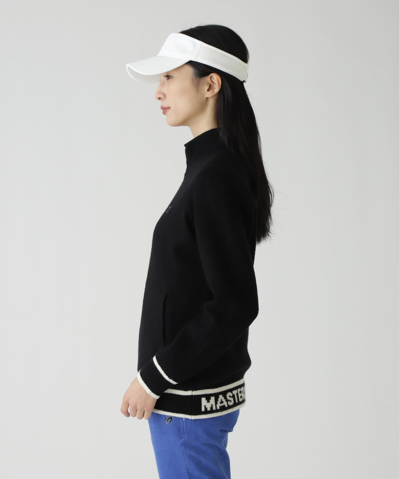 裏付きジップアップニットブルゾン