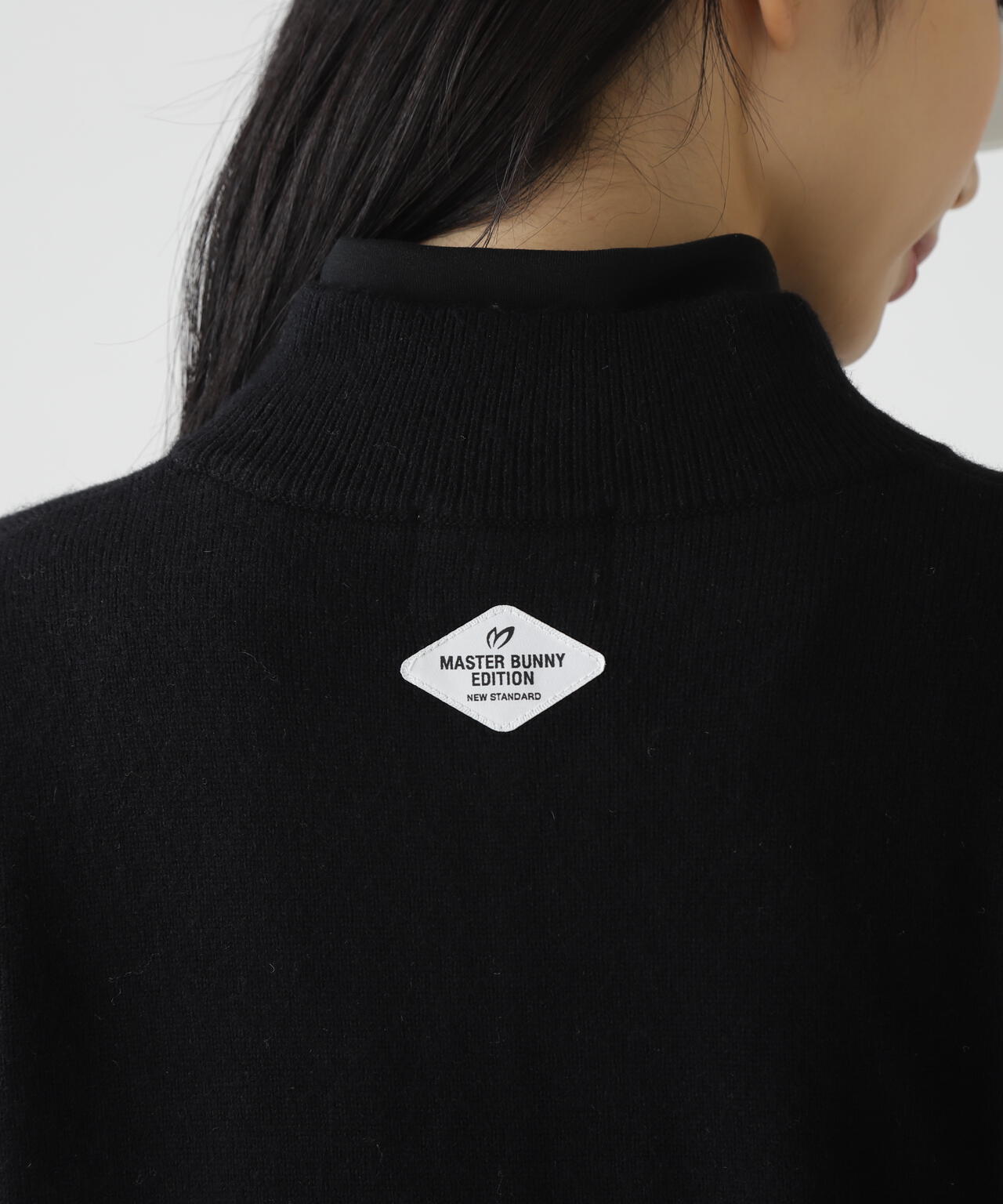 裏付きジップアップニットブルゾン