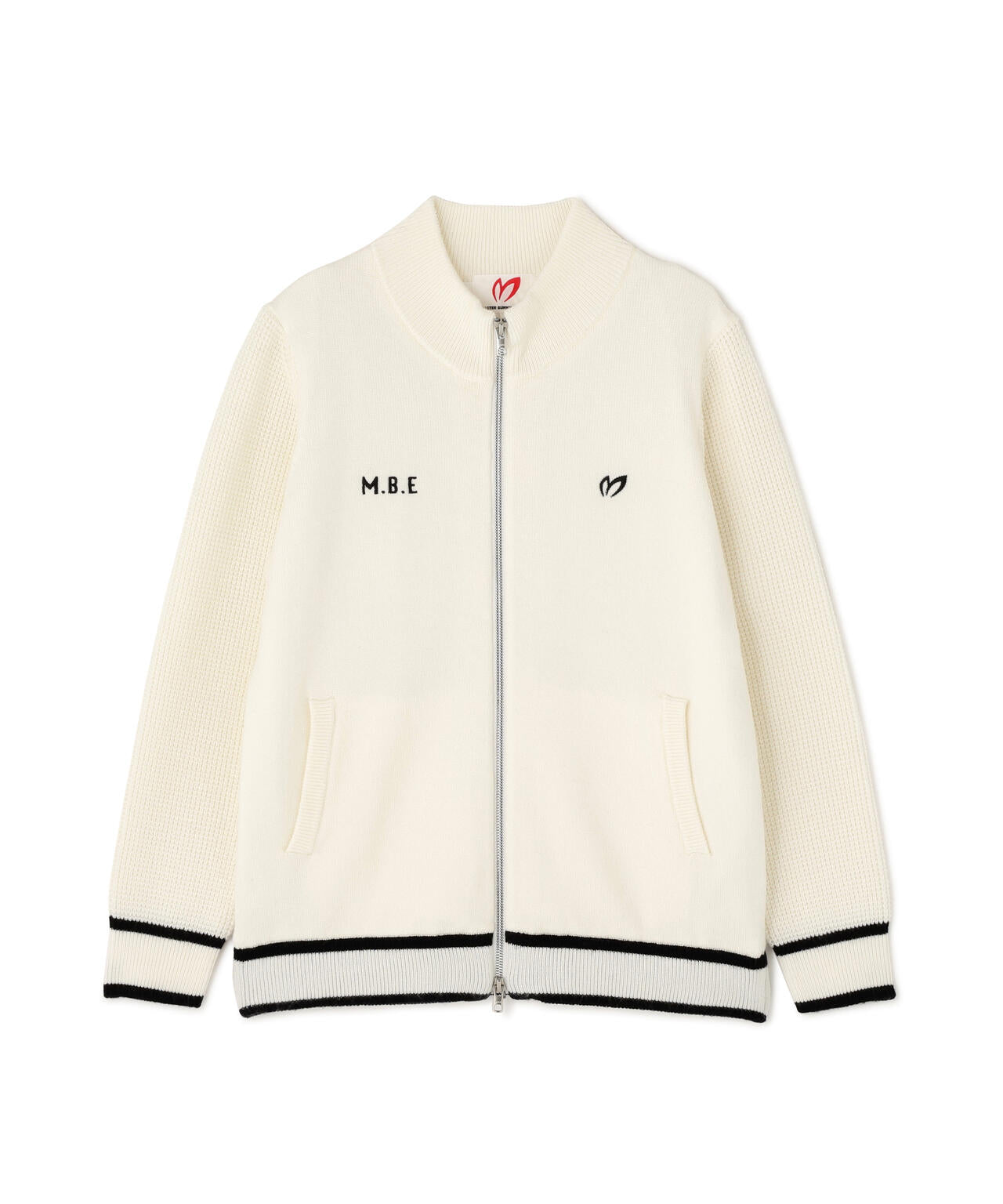 裏付きジップアップニットブルゾン