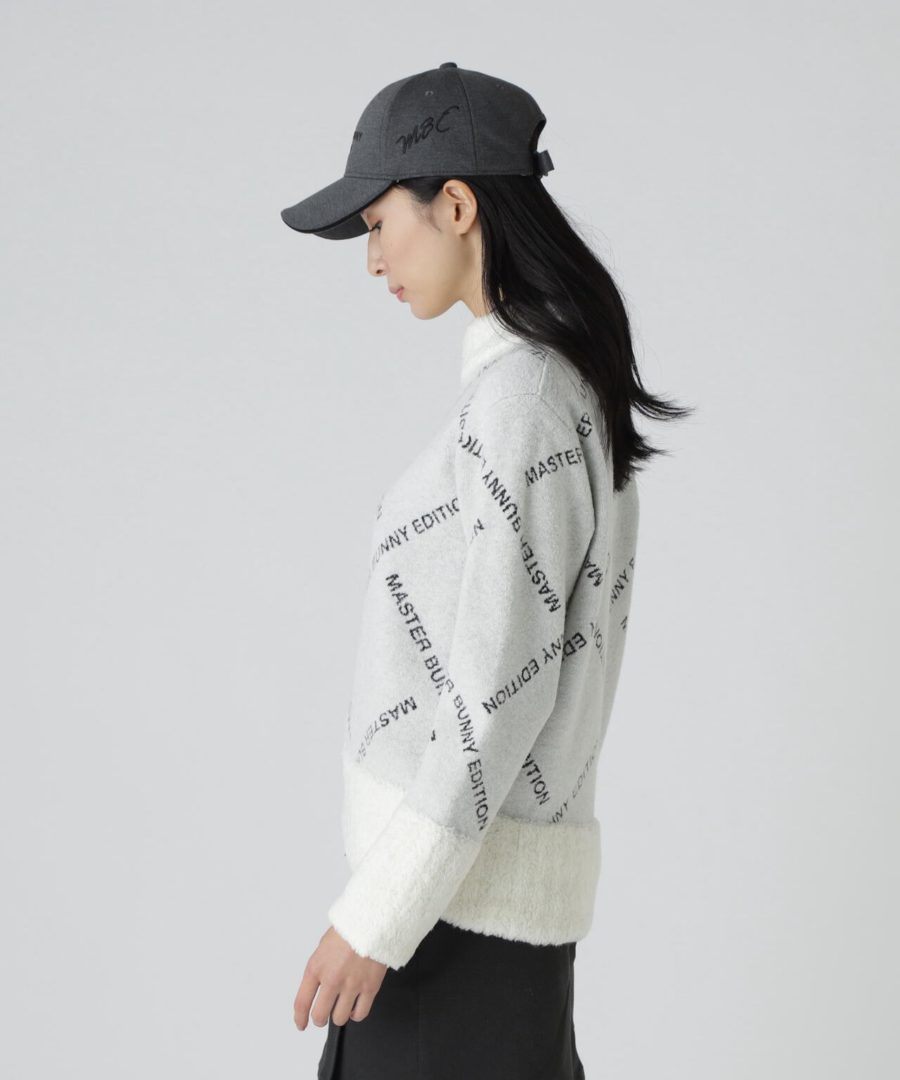 ブークレロゴジャガードジップアップニットブルゾン