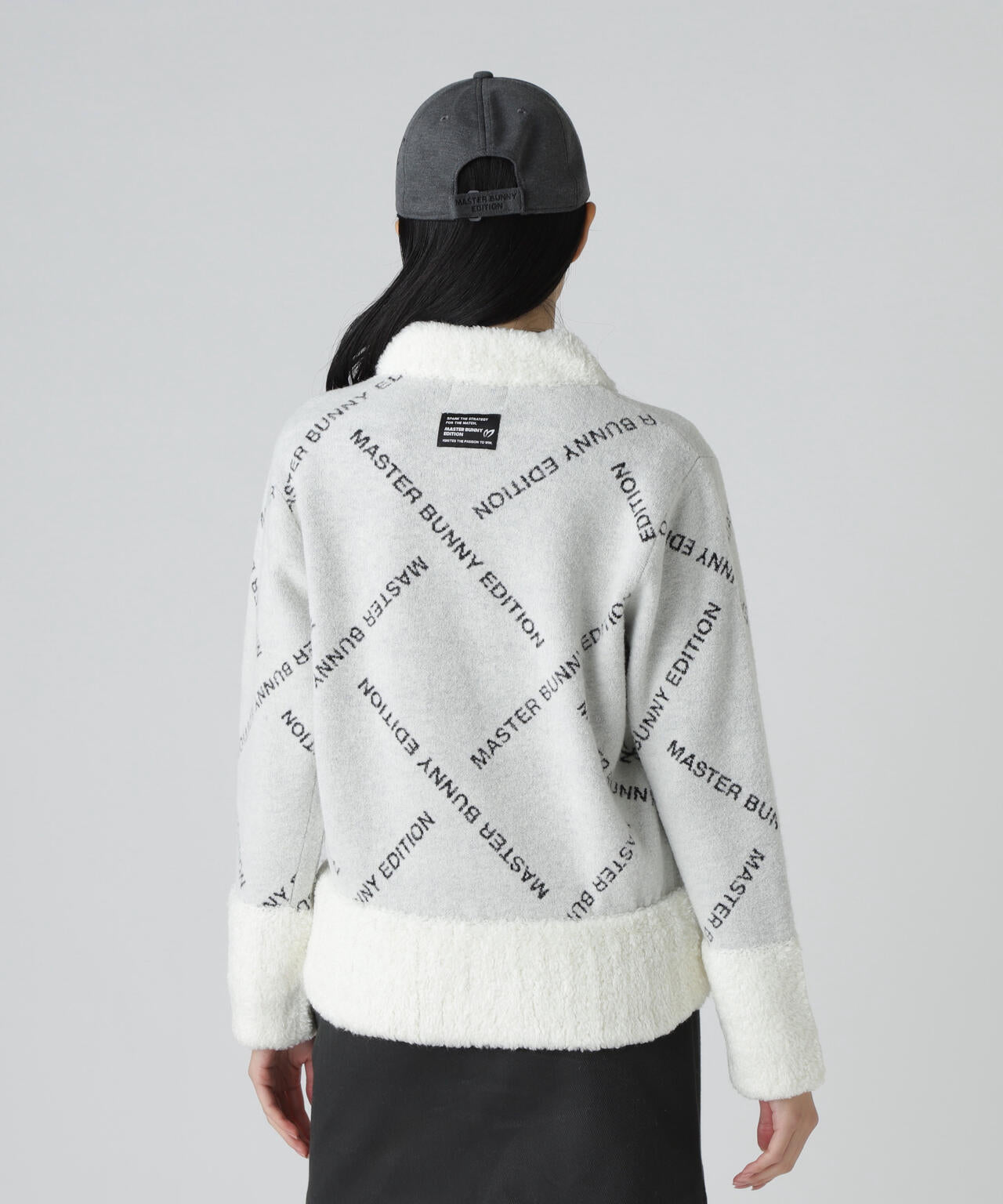 ブークレロゴジャガードジップアップニットブルゾン