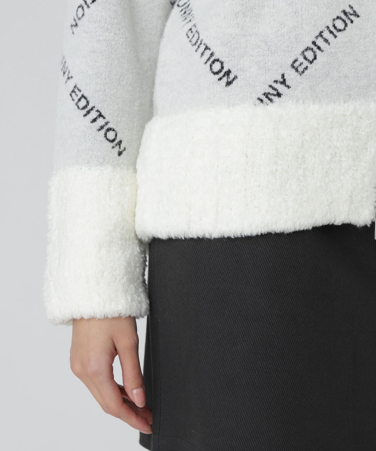 ブークレロゴジャガードジップアップニットブルゾン