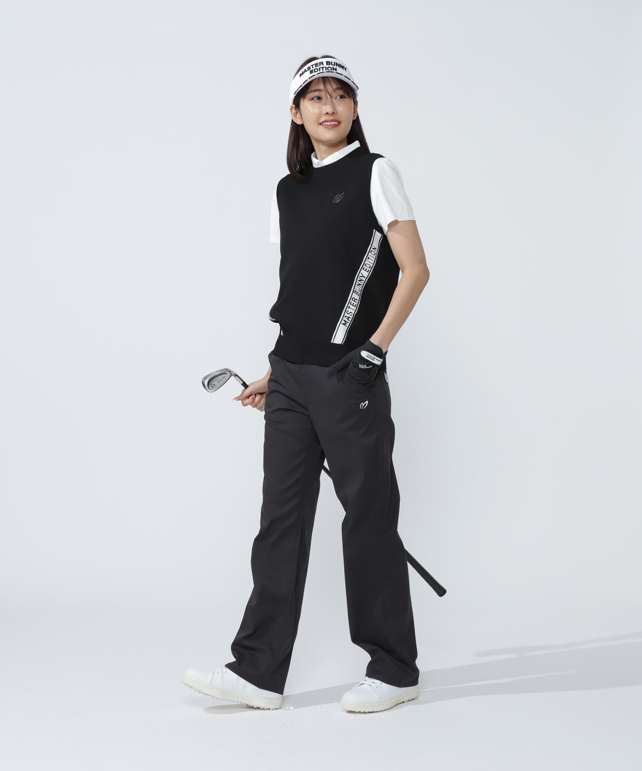 クルーネックニットベスト