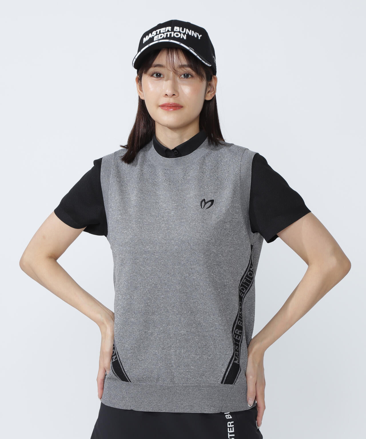 クルーネックニットベスト