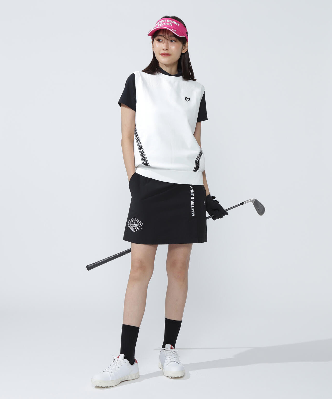 クルーネックニットベスト