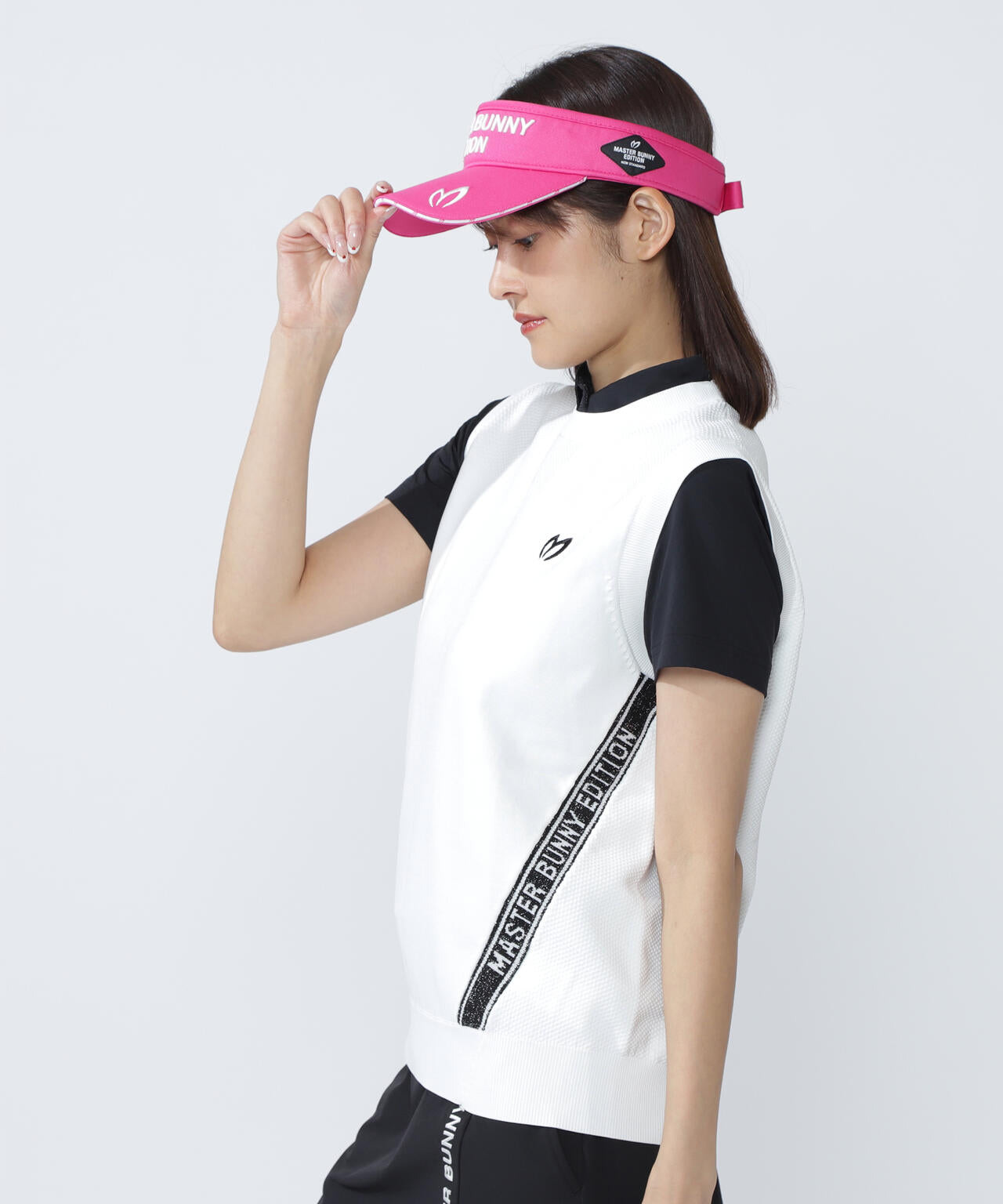 クルーネックニットベスト