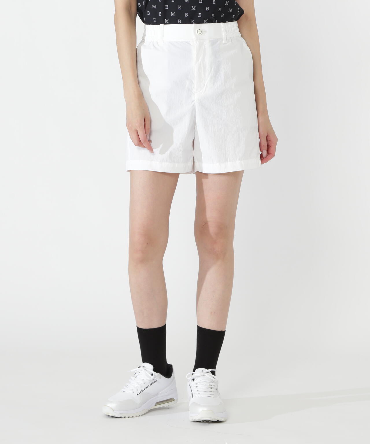 MASTER BUNNY EDITION ショートパンツ ホワイト ナイロンストレッチショートパンツ | MASTER BUNNY EDITION（マスター