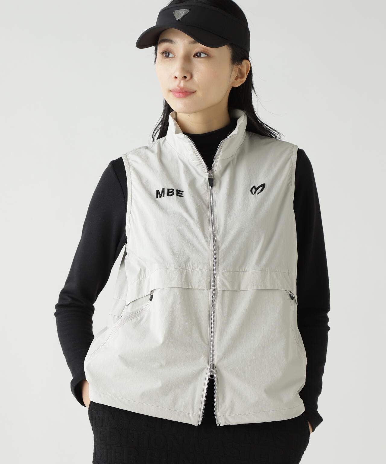 カジナイロンストレッチフルジップアップベスト